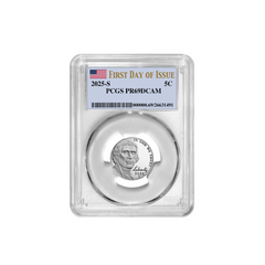2025 S Jefferson Nickel 5C PCGS PR69DCAM First Day Of Issue