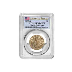 2025 S Native American $1 PCGS PR70DCAM First Day Of Issue