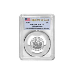 2025 S Quarter Set 25C Althea Gibson PCGS PR70DCAM First Day Of Issue