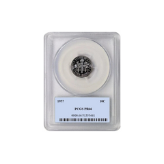 1957 Roosevelt Dime 10C PCGS PR66