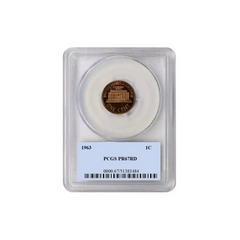 1963 Lincoln Cent 1C PCGS PR67RD