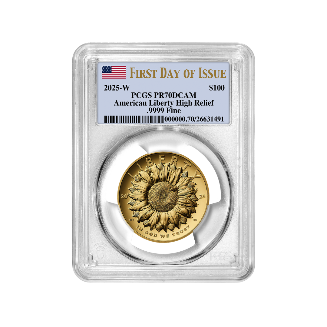 2025 W Gold American Liberty $100 PCGS PR70DCAM First Day Of Issue W/OGP #255