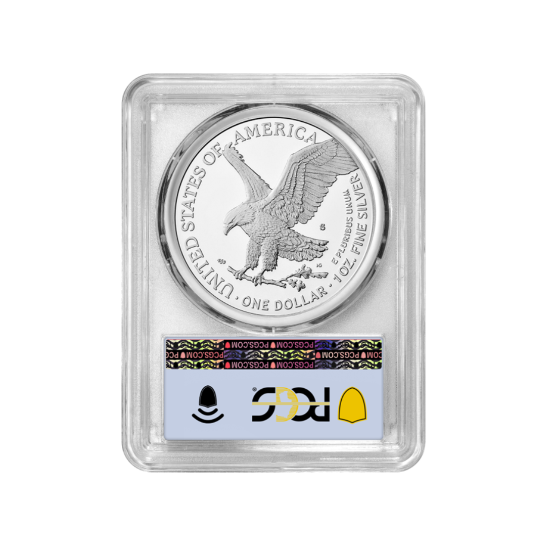 2025 S Silver American Eagle $1 US Navy Privy PCGS PR69DCAM Advanced Release #695