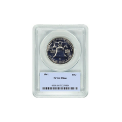 1961 FRanklin Half Dollar 50C PCGS PR66