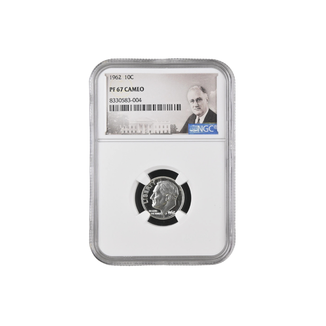 1962 Roosevelt Dime 10C NGC PF67 Cameo