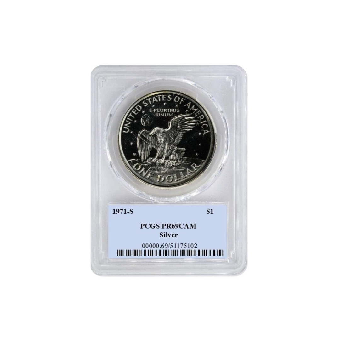 1972 S Silver Ike Eisenhower Dollar $1 PCGS PR69DCAM
