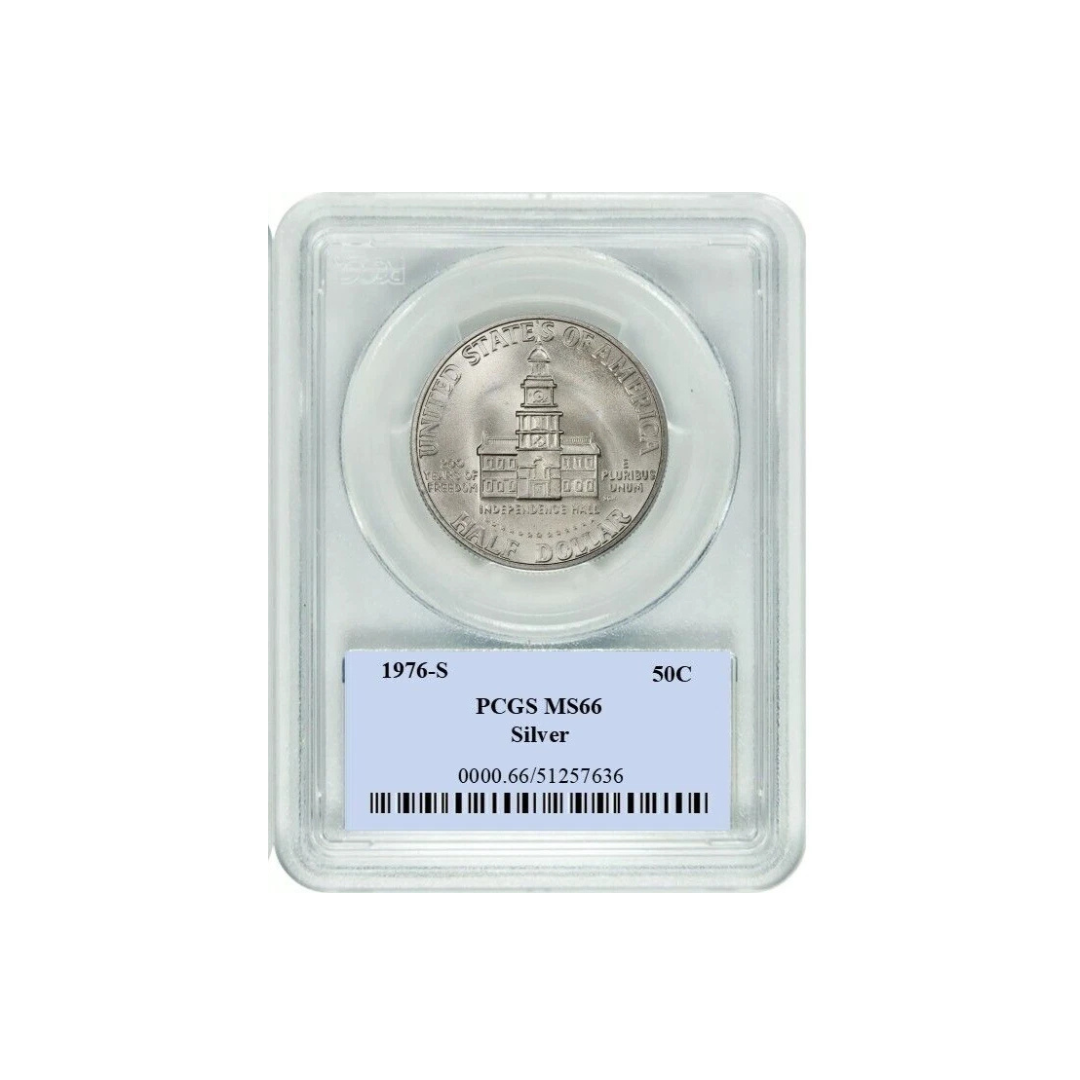 1976 S Silver Kennedy Half Dollar PCGS MS66