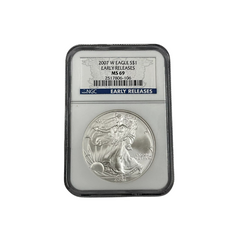 2007 W Silver American Eagle S$1 NGC MS69 Early Releases