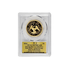 2024 Gold Flowing Hair Au $1 With PRIVY MARK PCGS PR70DCAM #82nd Of 230 Struck