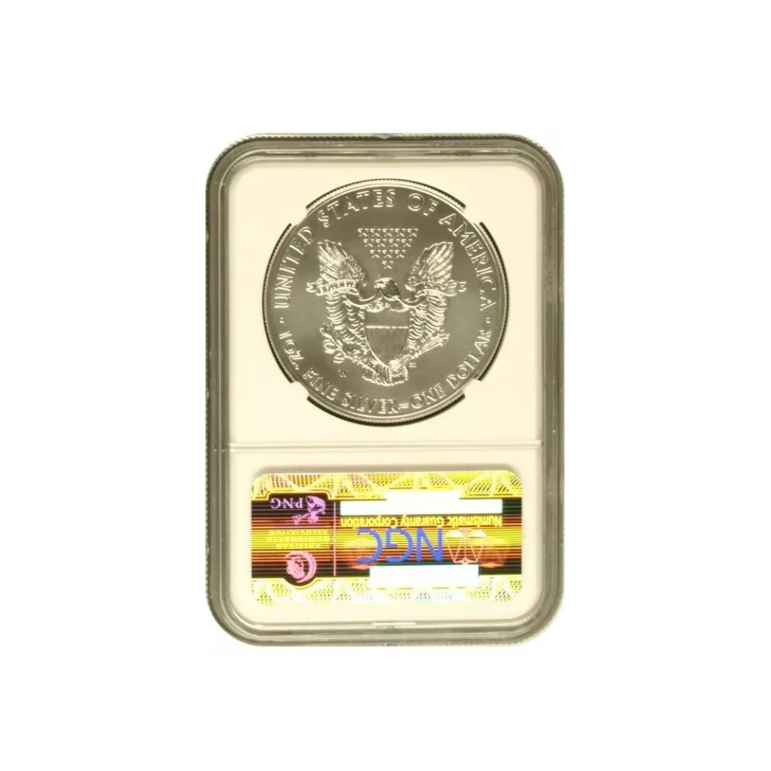 2011 W Silver American Eagle S$1 NGC MS70 Early Releases 25th Anniversary