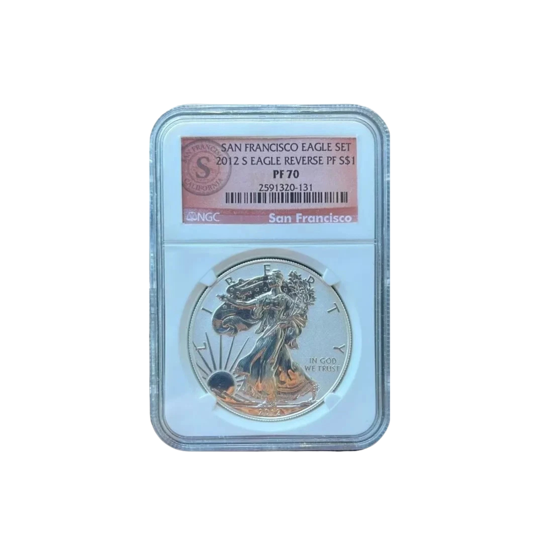 2012 S Silver American Eagle $1 Set 2 Coin Proof &amp; Reverse NGC PF70 Ultra Cameo