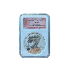 2012 S Silver American Eagle $1 Set 2 Coin Proof &amp; Reverse NGC PF70 Ultra Cameo