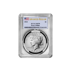 2024 Morgan &amp; Peace Silver Dollar Set 2 Coin PCGS MS70 Advanced Release